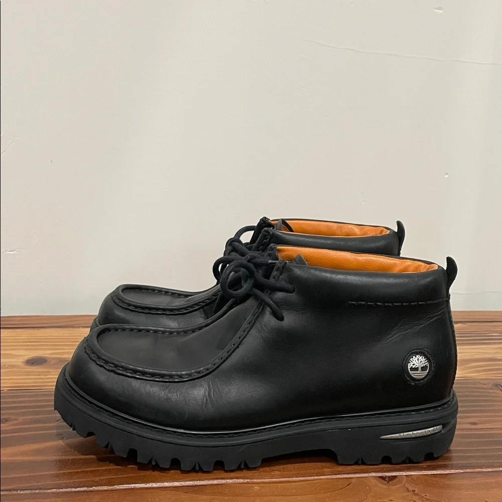 Vintage Timberland Chukka Boots Black Youths Size 5.5M (15915) Y2K